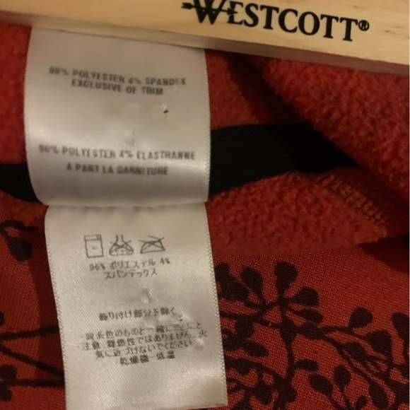 RARE VINTAGE womens Patagonia 1/4 zip Polartec pullover fleece coral branches - Picture 11 of 14